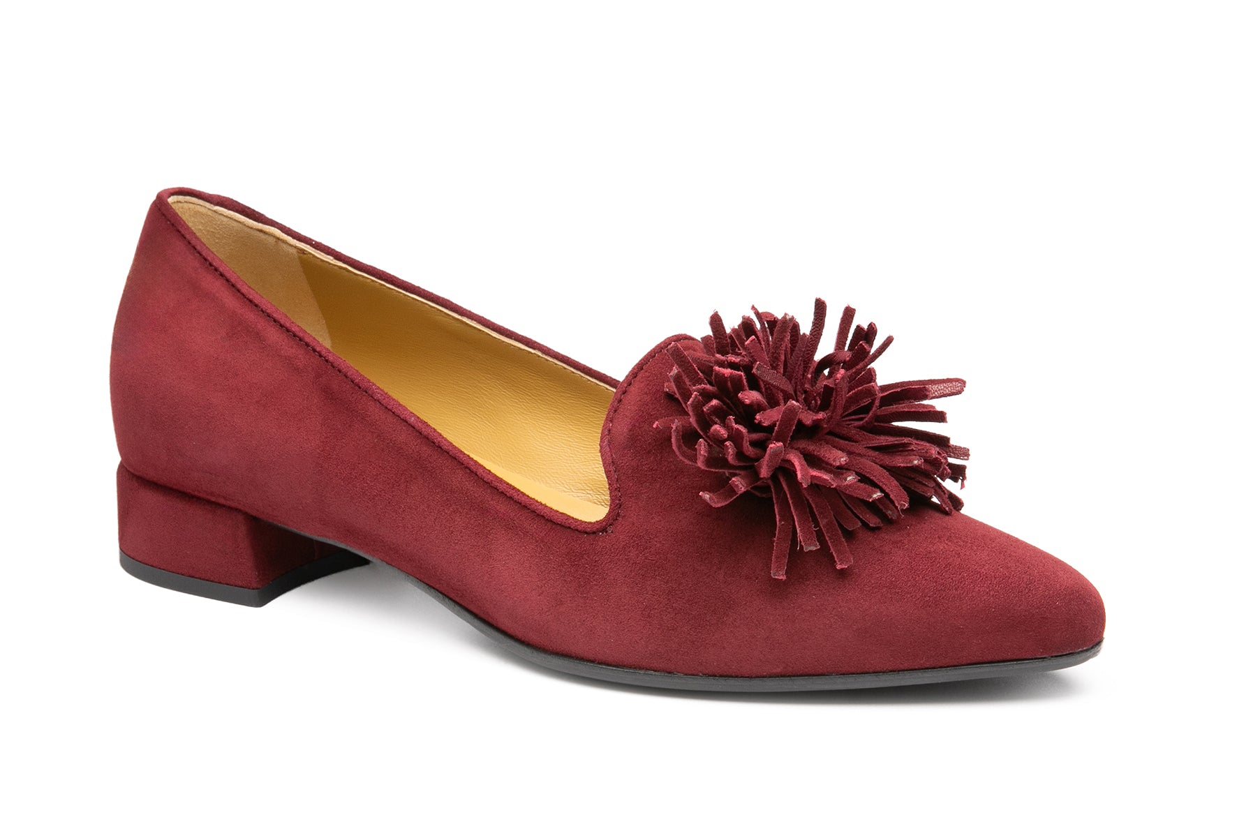 Décolleté in camoscio con accessorio tacco 3 cm.