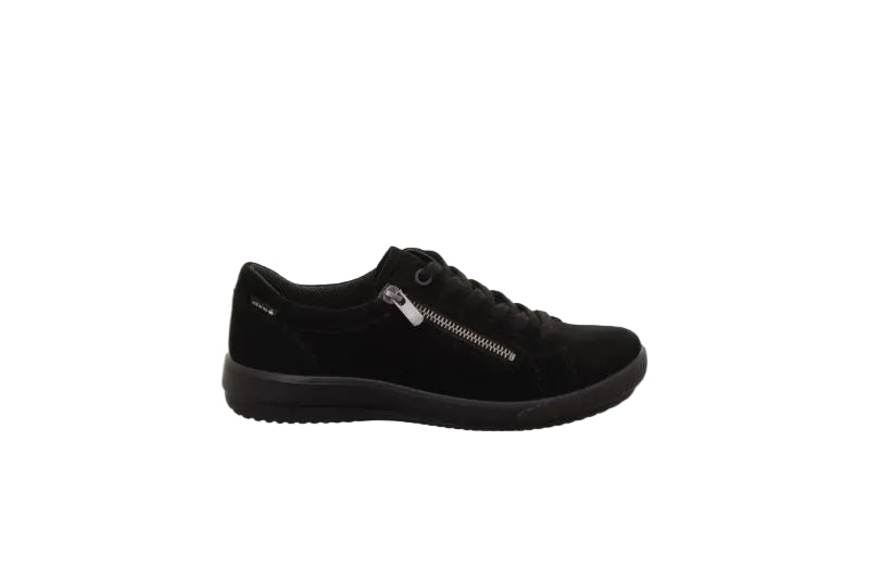 Sneakers in camoscio e gore-tex con zip tacco 3 cm.