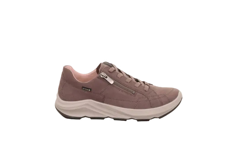 Sneakers in nabuk con zip tacco 3,5 cm.