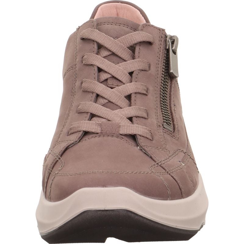 Sneakers in nabuk con zip tacco 3,5 cm.