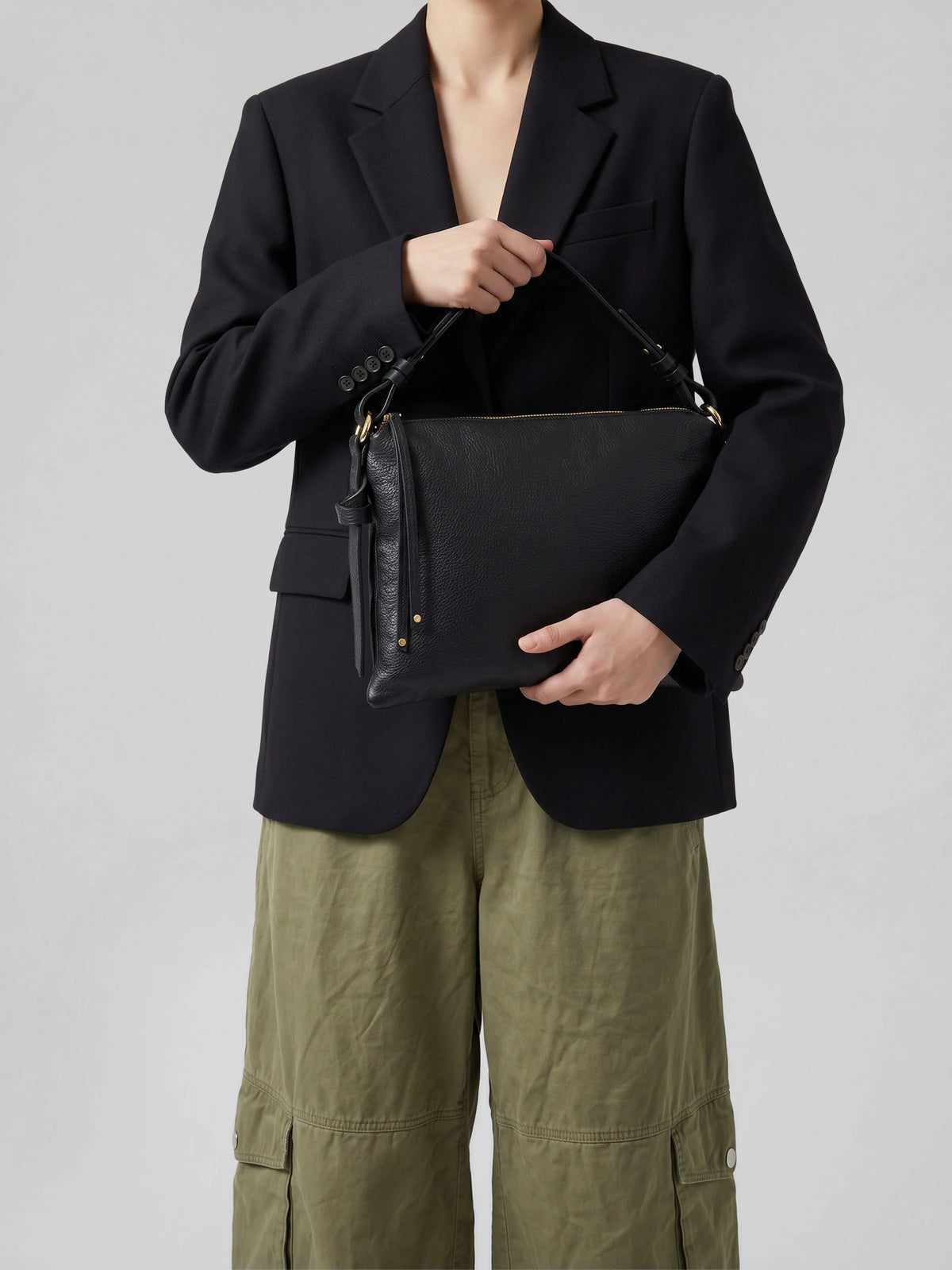 MAXI BORSA RETTANOLARE IN PELLE