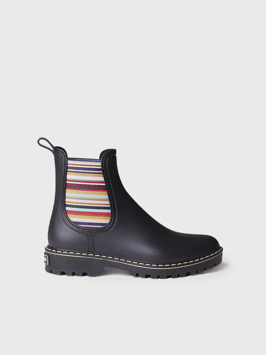 Polacchino in gomma da pioggia tacco 2 cm.