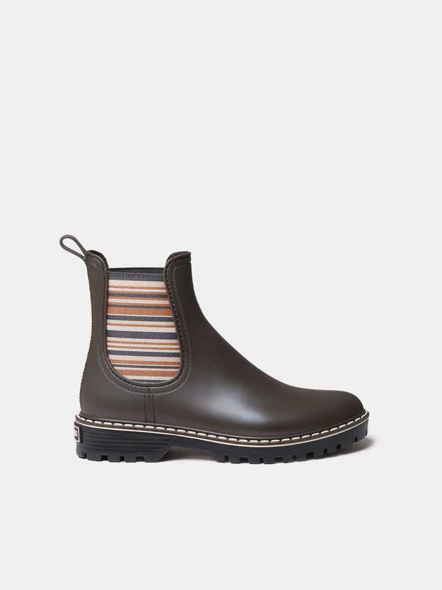 Polacchino in gomma da pioggia tacco 2 cm.