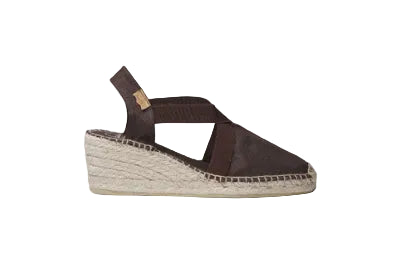 Espadrillas in tessuto zeppa 6 cm.