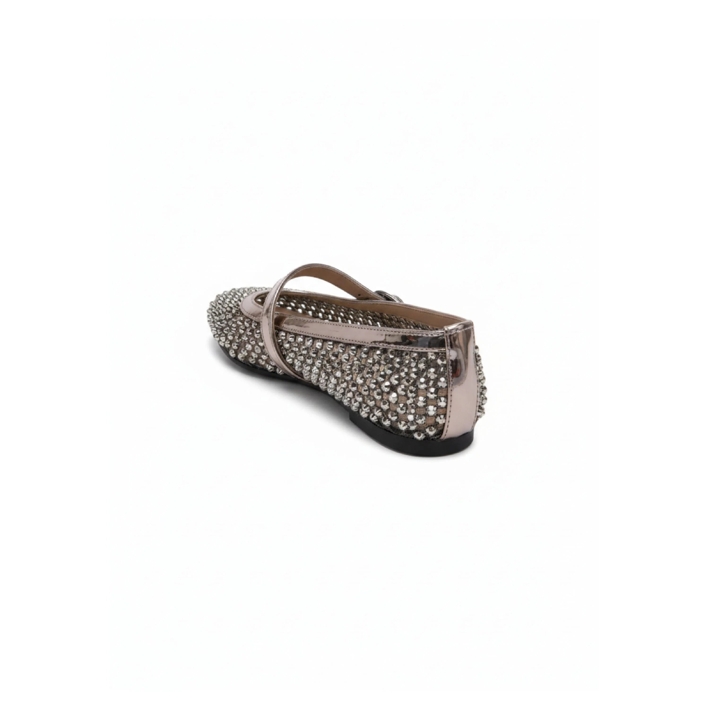 Ballerina in strass con cinturino tacco 1 cm