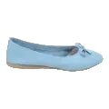 Decolletè ballerina in pelle tacco 1 cm.