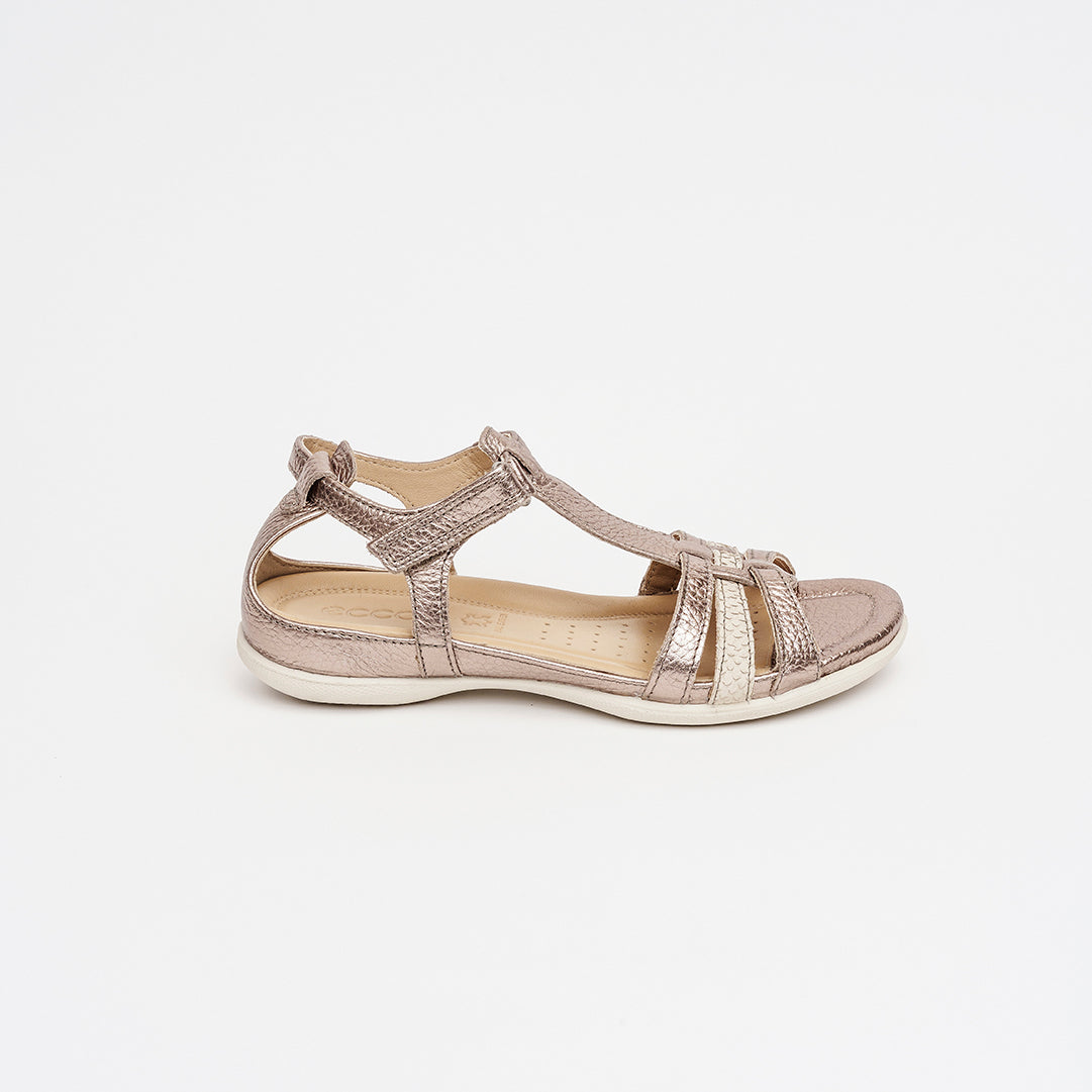 Sandalo in pelle zeppa 2 cm.