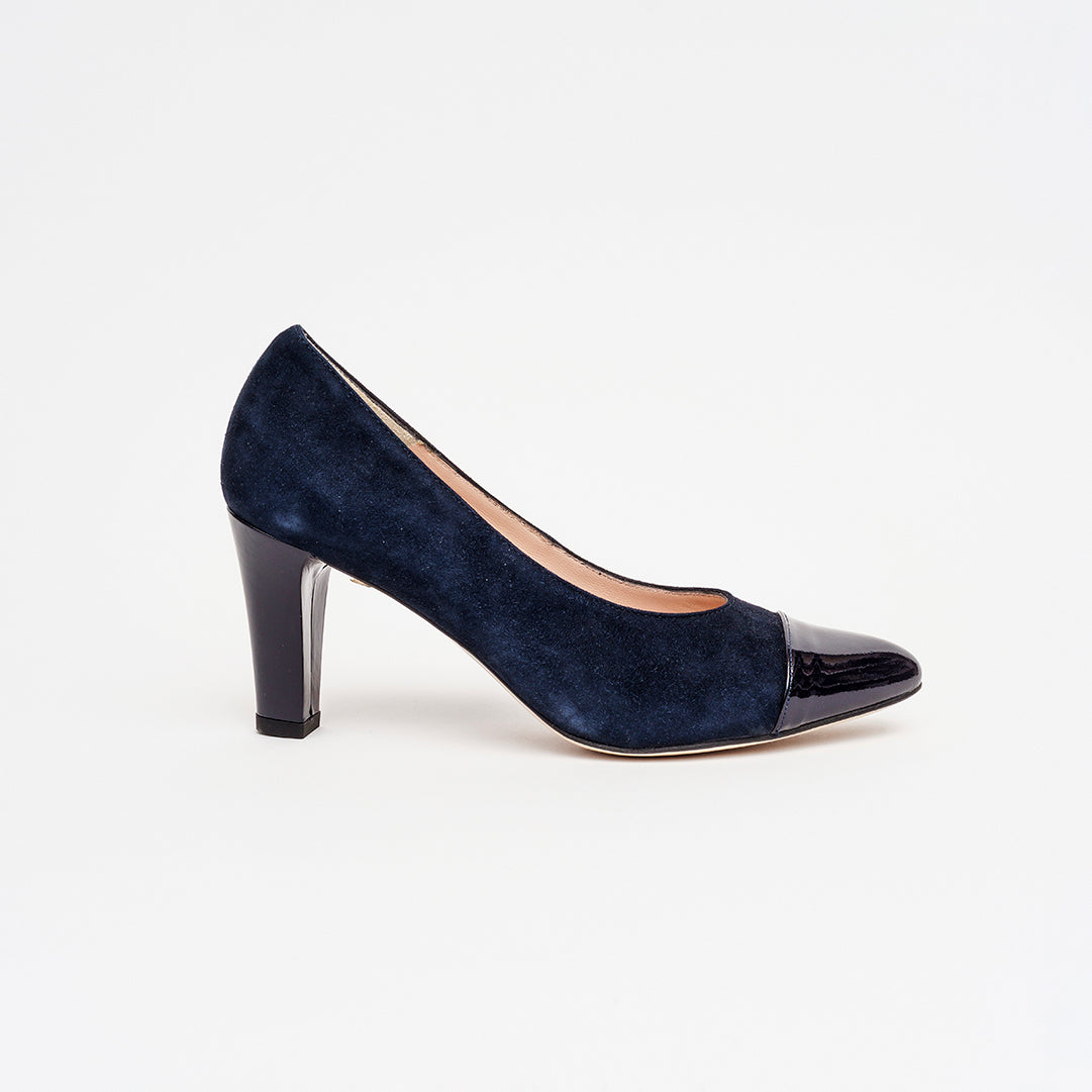 Décolleté in pelle tacco 7 cm.