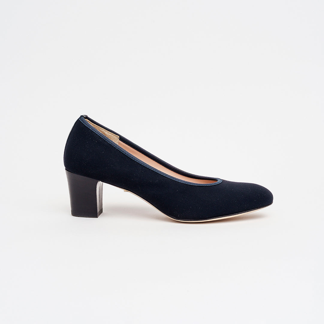 Décolleté in tessuto tacco 5 cm.