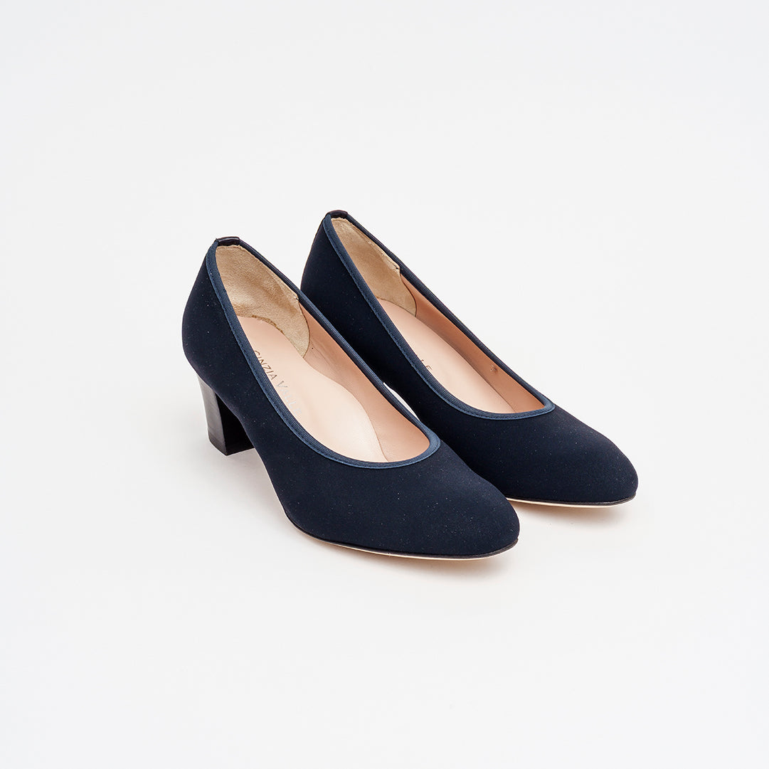 Décolleté in tessuto tacco 5 cm.