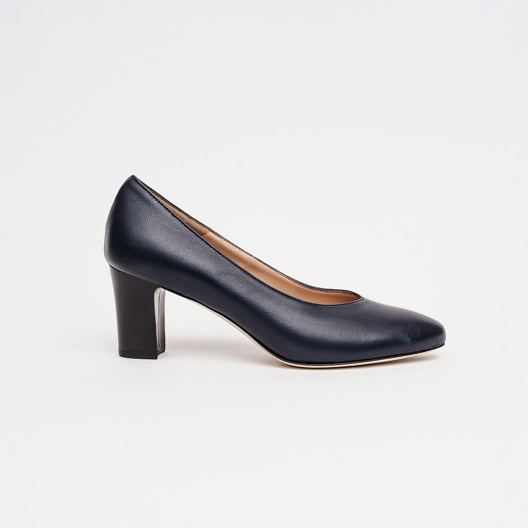 Décolleté in pelle tacco 6 cm.