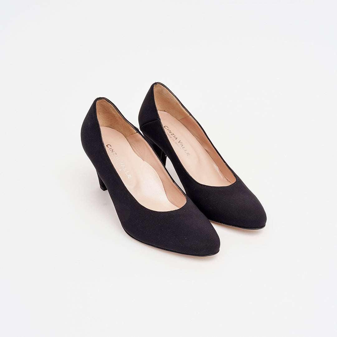 Décolleté in tessuto tacco 6 cm.