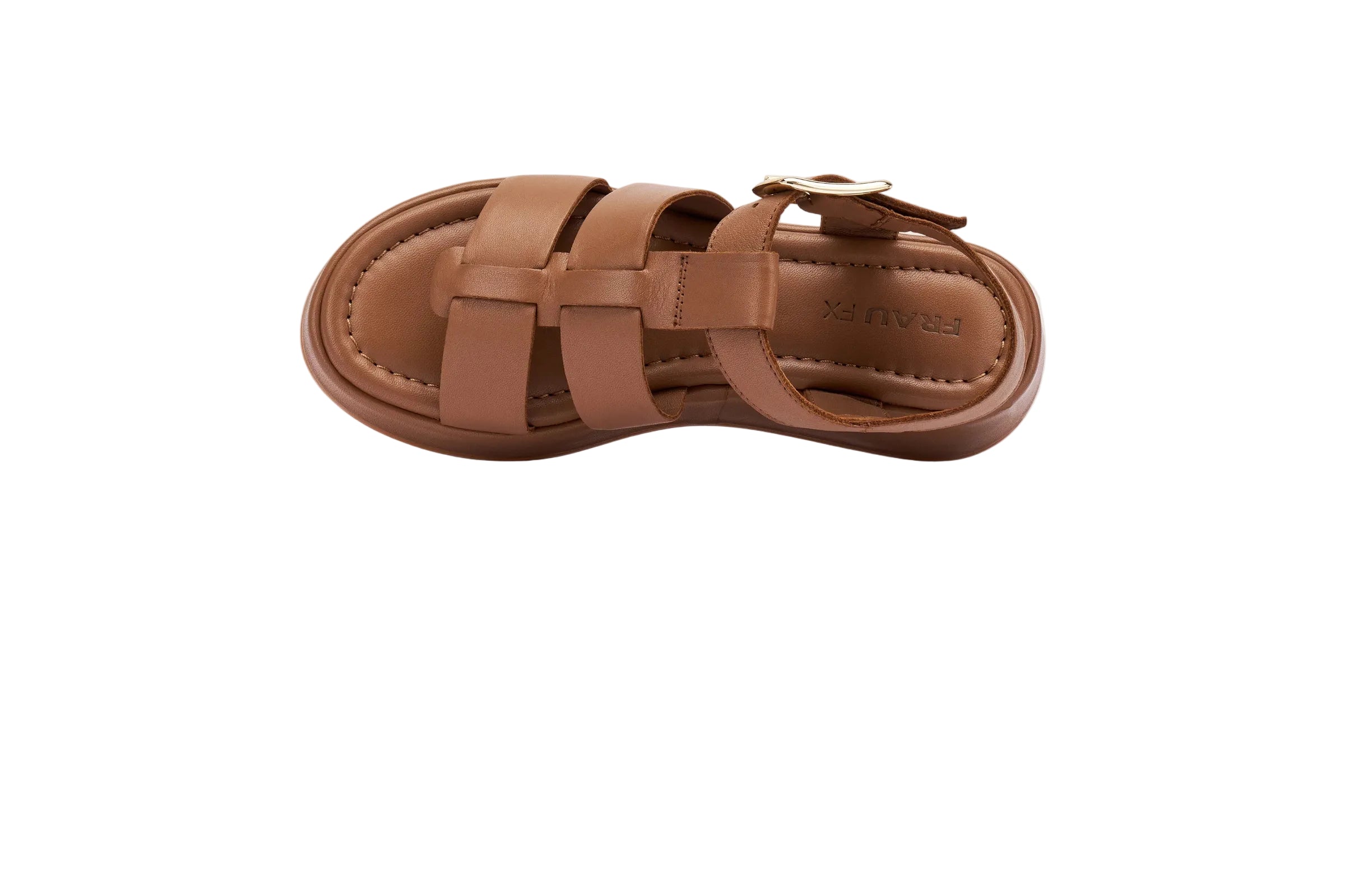 Sandalo gladiatore in pelle zeppa 4 cm.