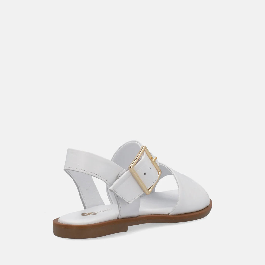 Sandalo flat in pelle tacco  1,5 cm.