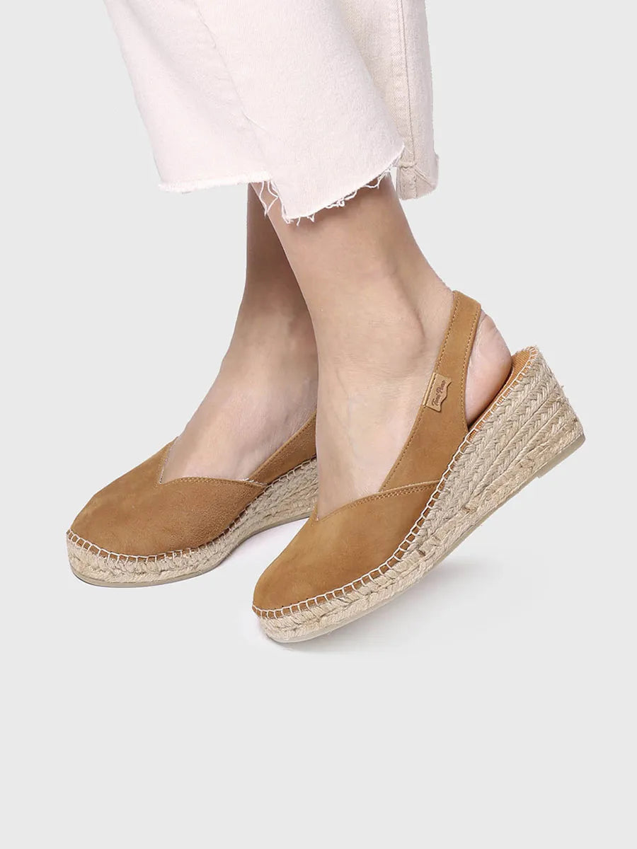 Espadrillas chanel in camoscio tacco 6 cm.