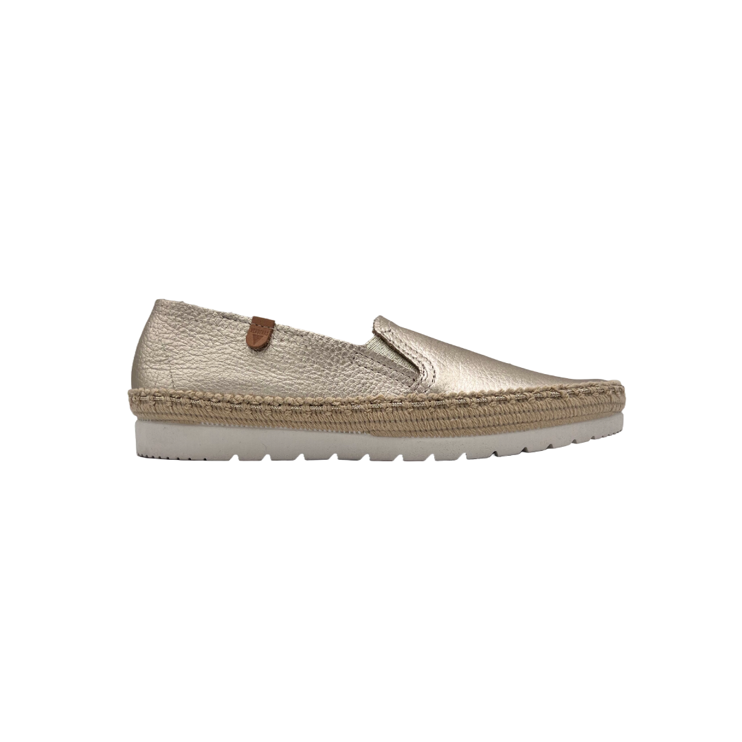 Espadrillas in pelle tacco 1,5 cm.