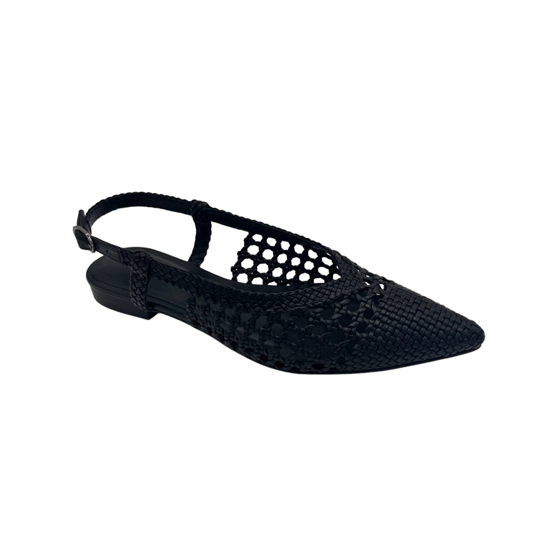 Sling-back in pelle tacco 2 cm.