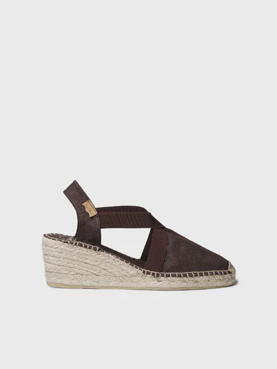 Espadrillas in tessuto  zeppa 6 cm.