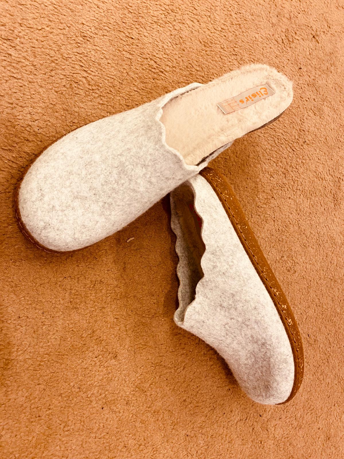 Pianella in lana tacco 2,5 cm